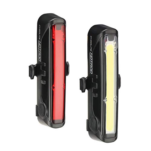 USB Rechargeable Bike Light Set – 110 Front & 50 Rear Lumens