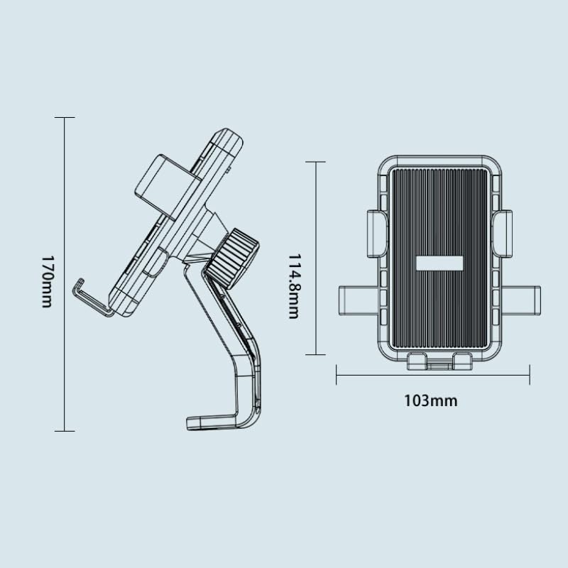 Motorcycle & Bicycle Rearview Phone Mount