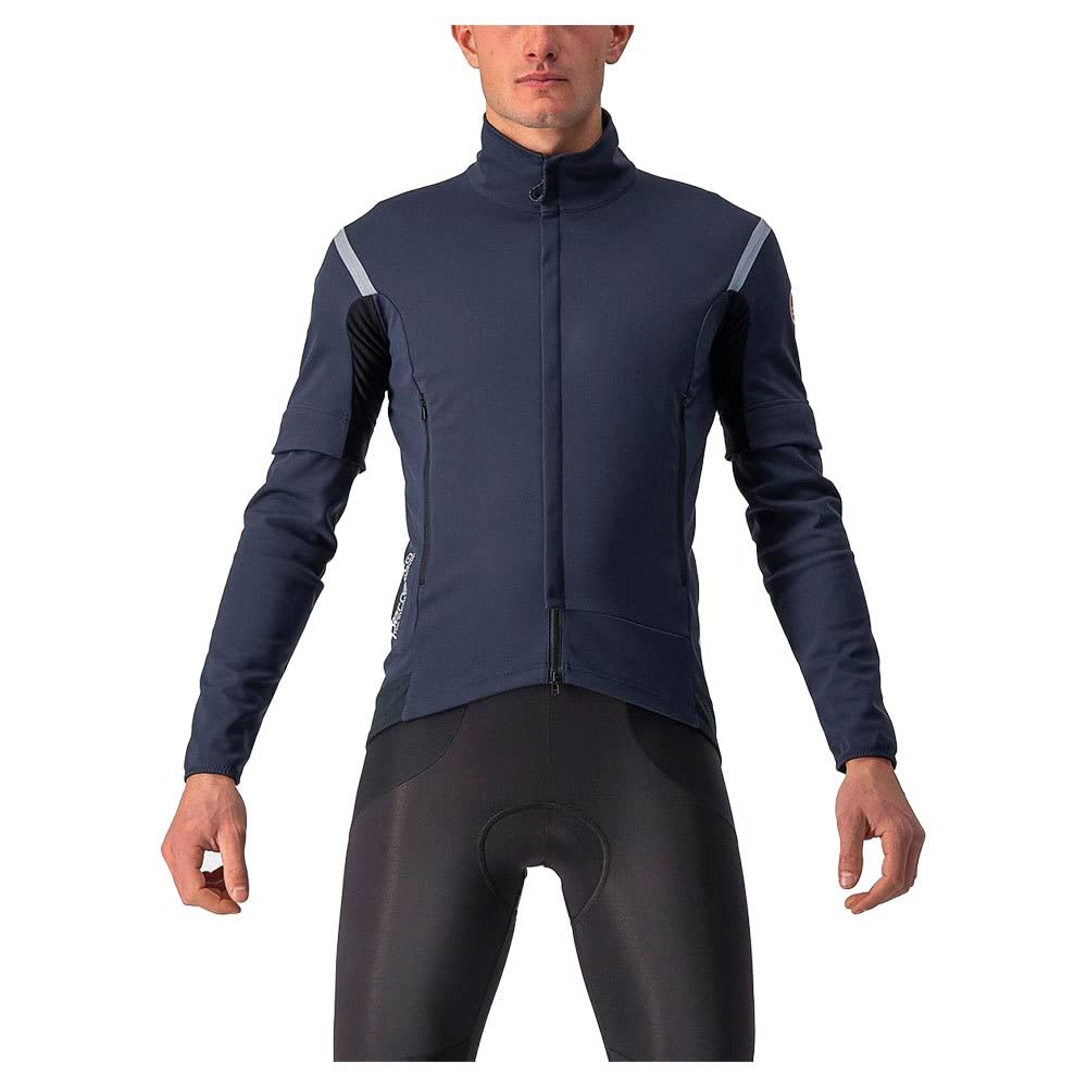 Men's Convertible Cycling Jacket – Belgian Blue/Silver Gray, XXL