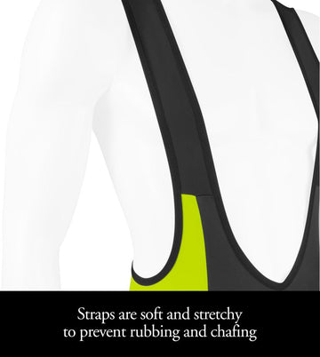 Men's Gel-Padded Cycling Bib Shorts with Storage Pockets