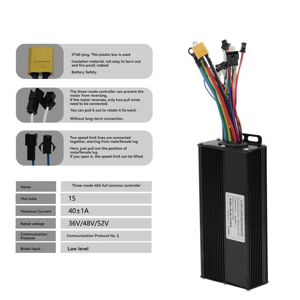 36V/48V/52V E-Bike Display and 40A Controller Kit