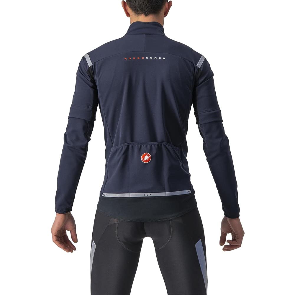 Men's Convertible Cycling Jacket – Belgian Blue/Silver Gray, XXL
