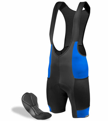 Men's Gel-Padded Cycling Bib Shorts with Storage Pockets