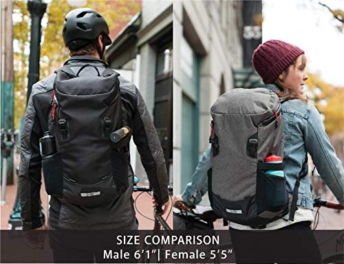 26L Water-Resistant Cycling Commuter Backpack with Laptop Sleeve
