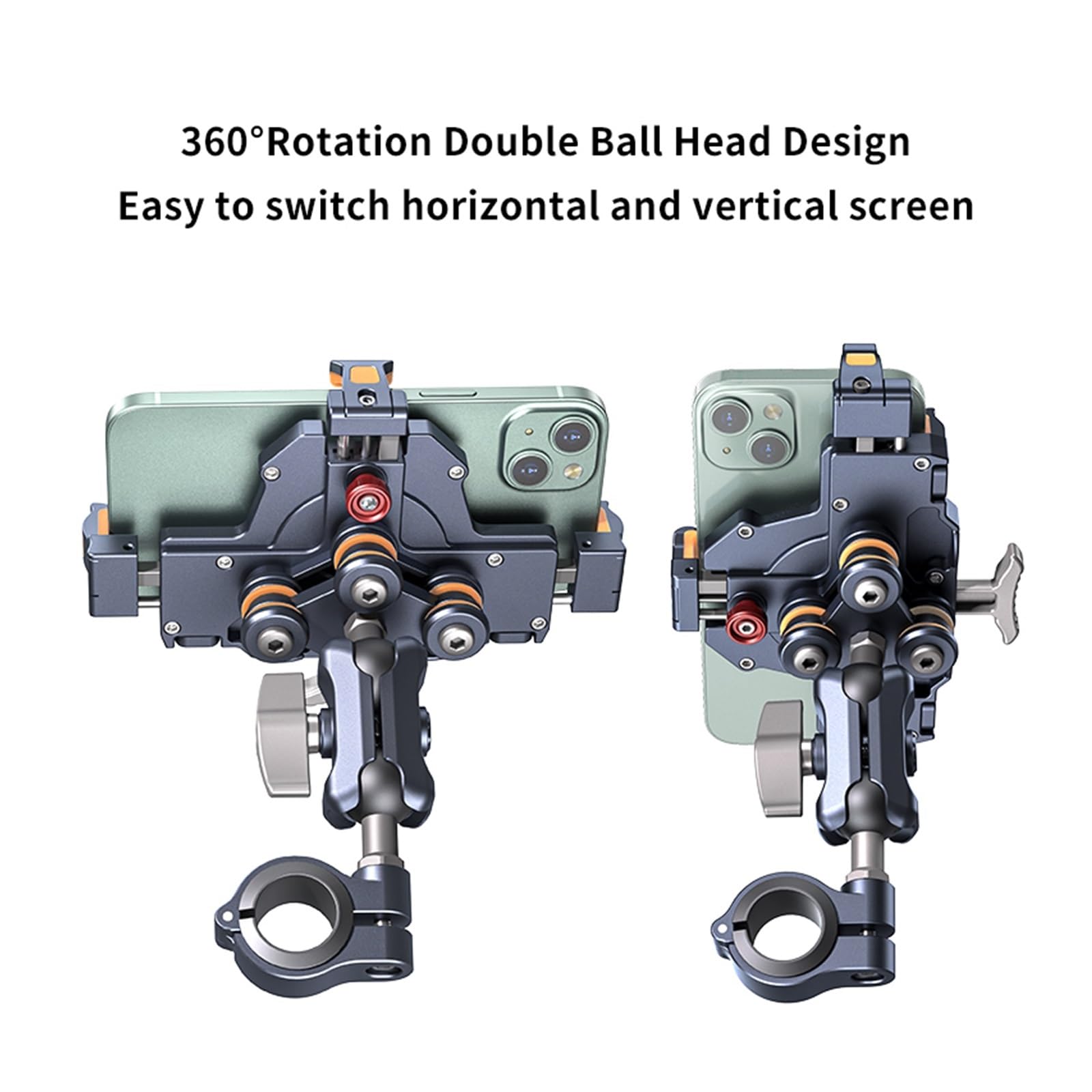 360° Anti-Vibration Motorcycle Phone Mount