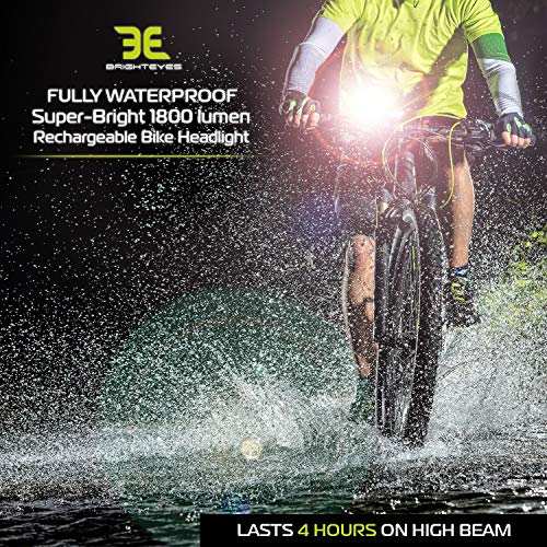 1800 Lumen USB Rechargeable Bike Light Set