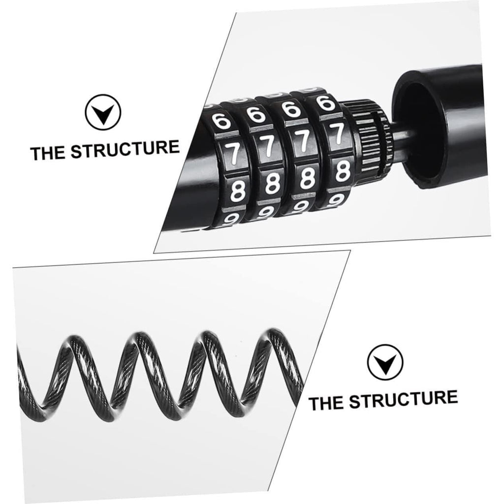 Retractable Combination Helmet Cable Lock