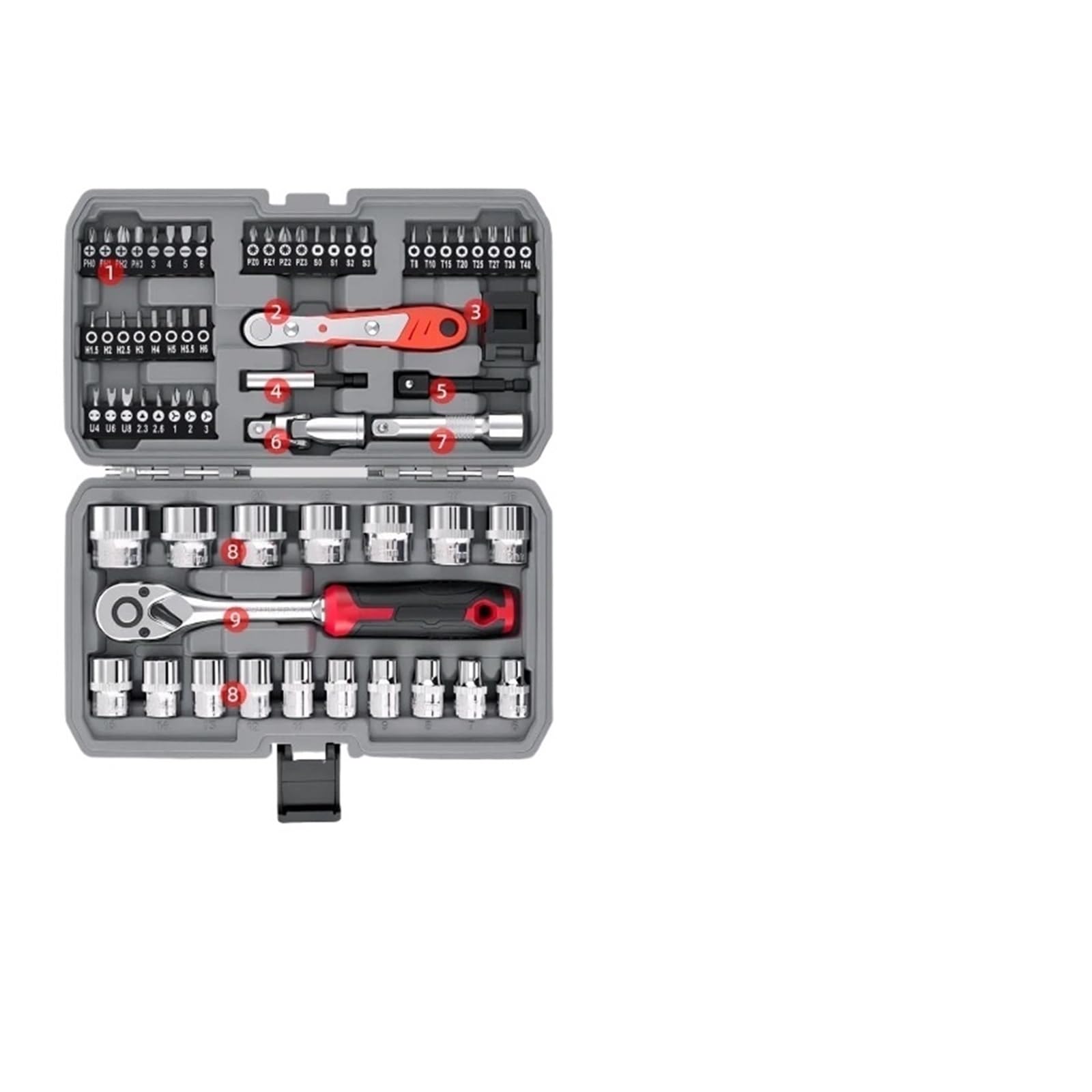 40-Piece Ratchet Socket & Bit Tool Kit