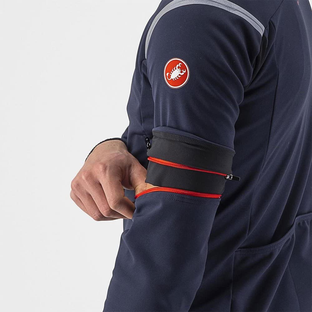 Men's Convertible Cycling Jacket – Belgian Blue/Silver Gray, XXL