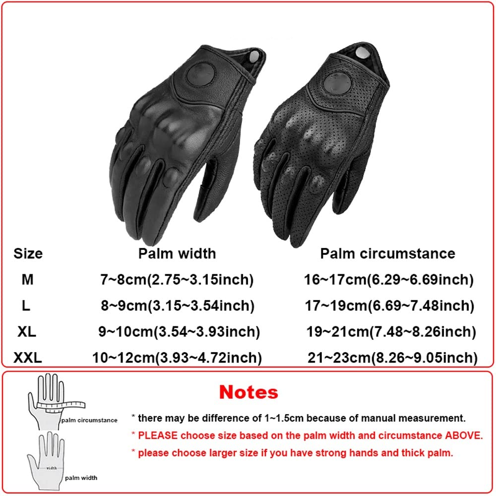 Winter Cycling Leather Gloves with Knuckle Protection