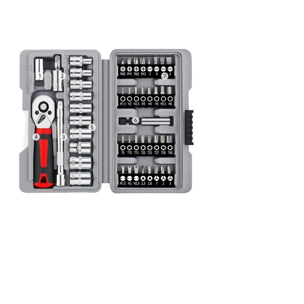 40-Piece Ratchet Socket & Bit Tool Kit