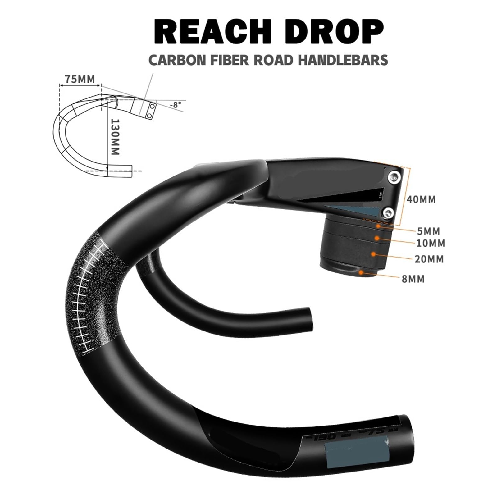 T800 Carbon Fiber Integrated Road Handlebar