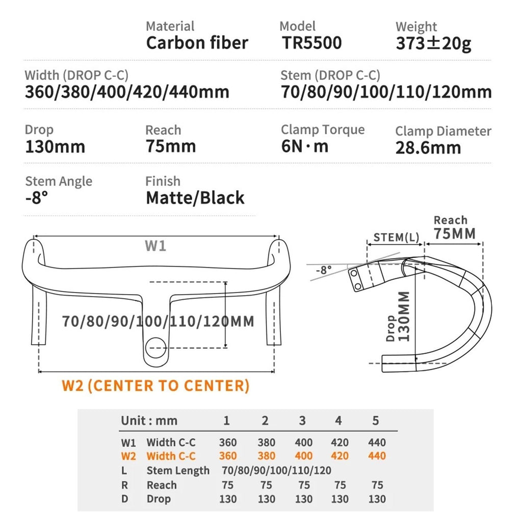 T800 Carbon Fiber Integrated Road Handlebar