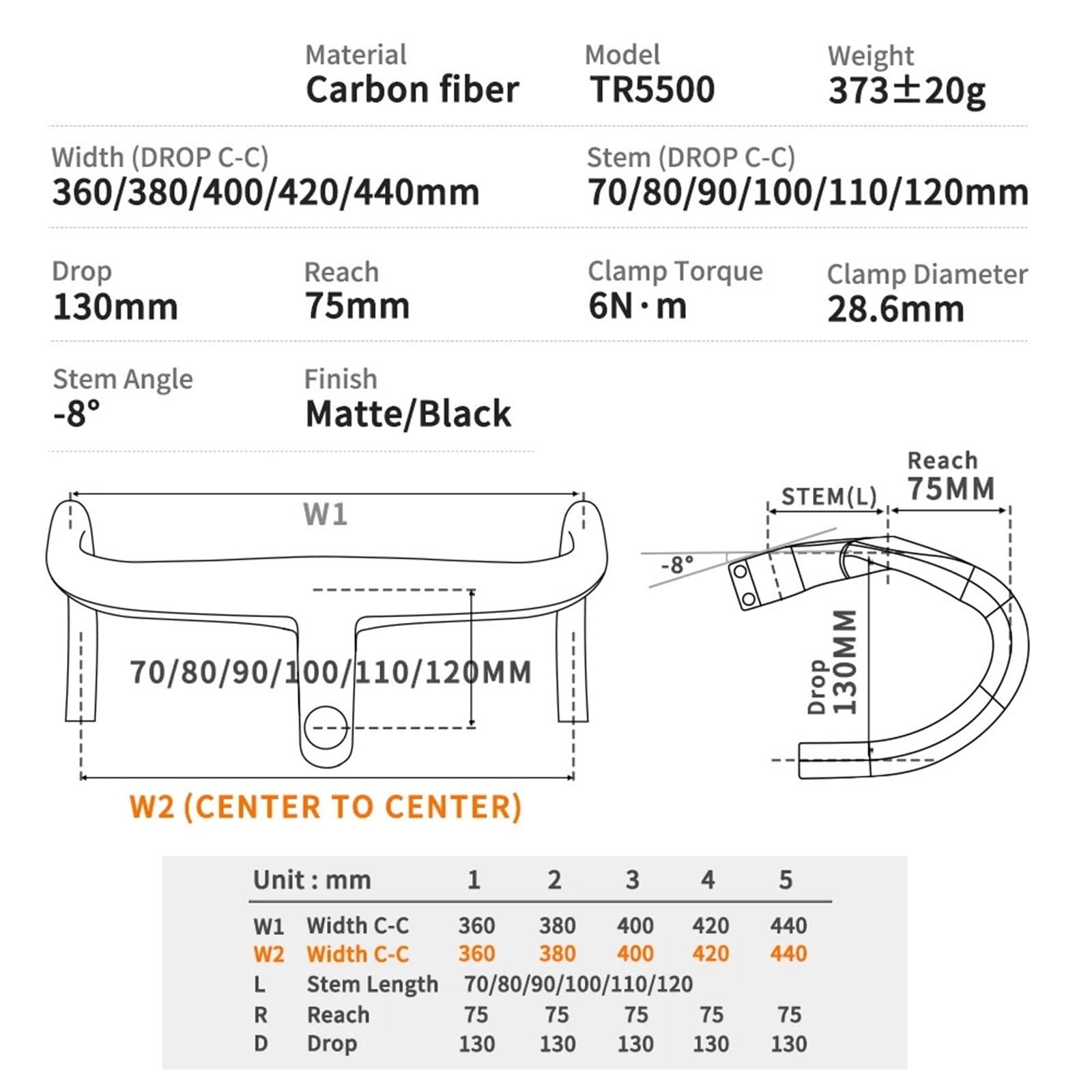 T800 Carbon Fiber Integrated Road Handlebar