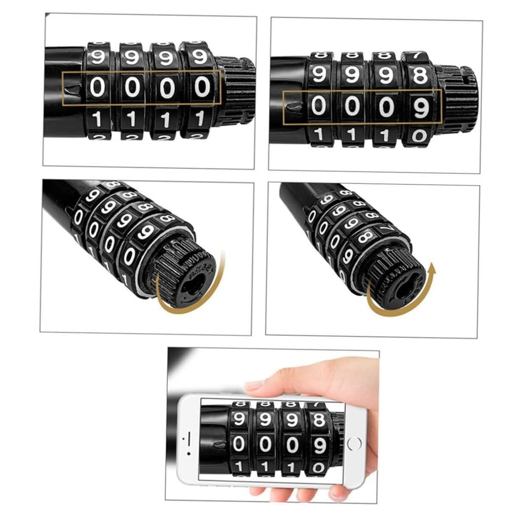 Retractable Combination Helmet Cable Lock