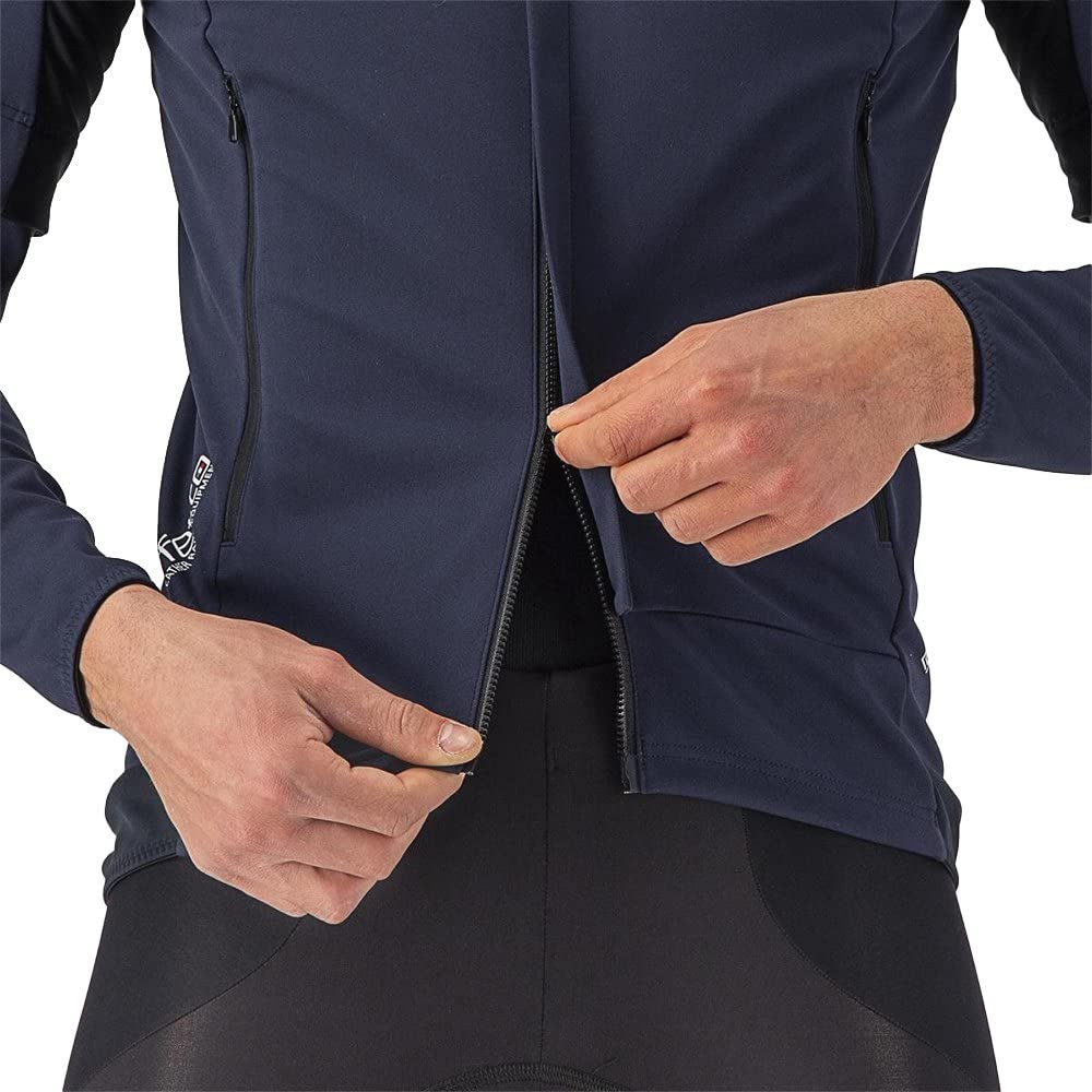 Men's Convertible Cycling Jacket – Belgian Blue/Silver Gray, XXL