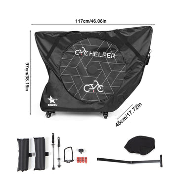 Padded Bike Travel Bag with Wheels for Road & Mountain Bikes