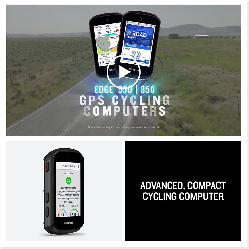 Garmin Edge 850 Compact GPS Cycling Computer Gift Box Bundle
