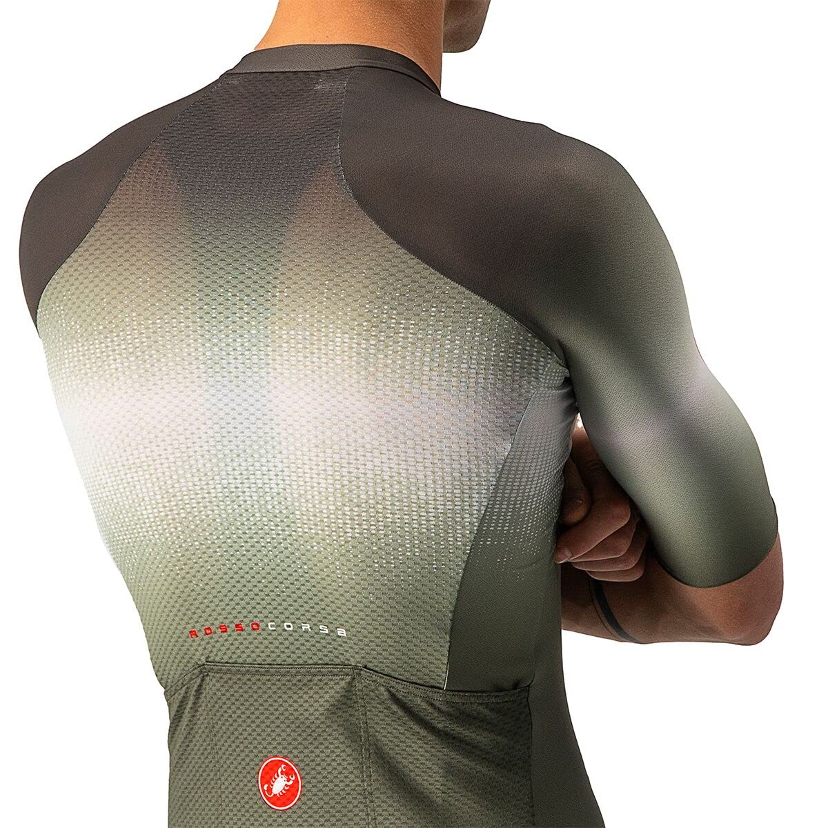 CASTELLI, Aero Race 6.0 Full-Zip Jersey - Men's, Military Green/Light Black, XXL