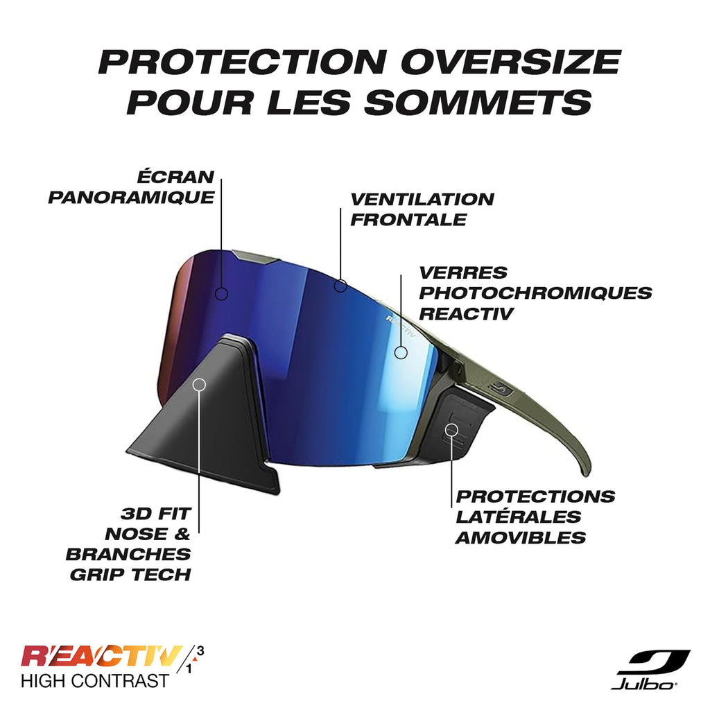 Glacier Hiking Sunglasses with Removable Side Shields