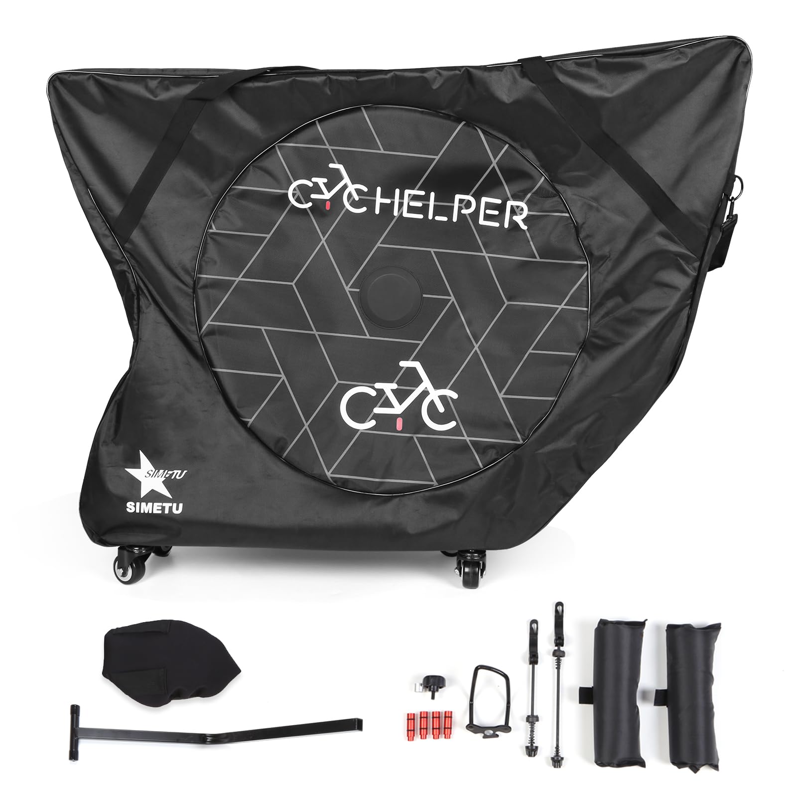 Padded Bike Travel Bag with Wheels for Road & Mountain Bikes