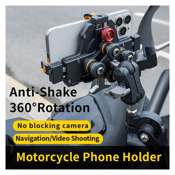 360° Anti-Vibration Motorcycle Phone Mount