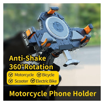 360° Anti-Vibration Motorcycle Phone Mount