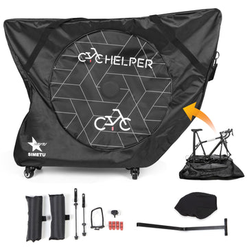 Padded Bike Travel Bag with Wheels for Road & Mountain Bikes