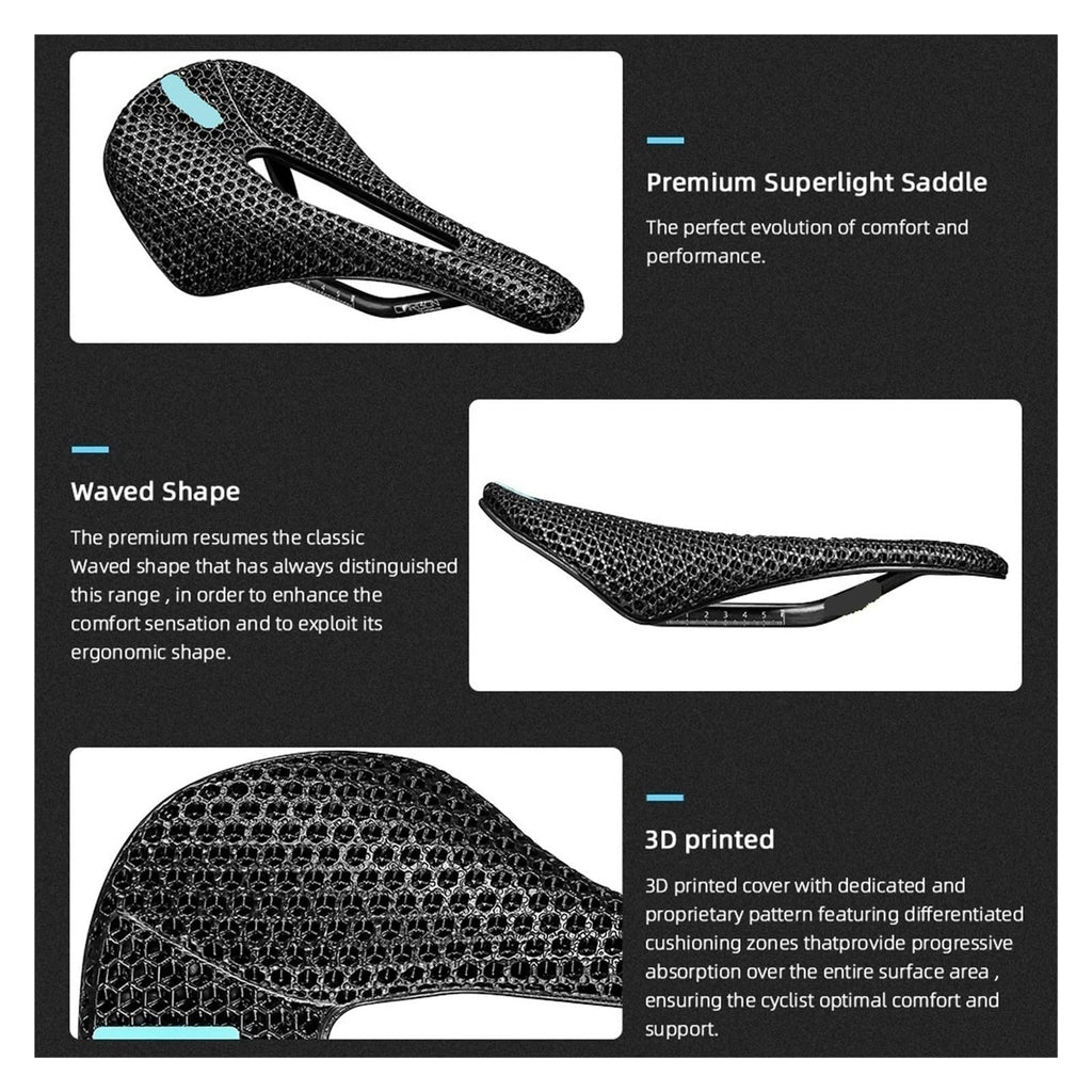 3D Printed Ultralight Carbon Bike Saddle 140mm/143mm