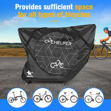Padded Bike Travel Bag with Wheels for Road & Mountain Bikes