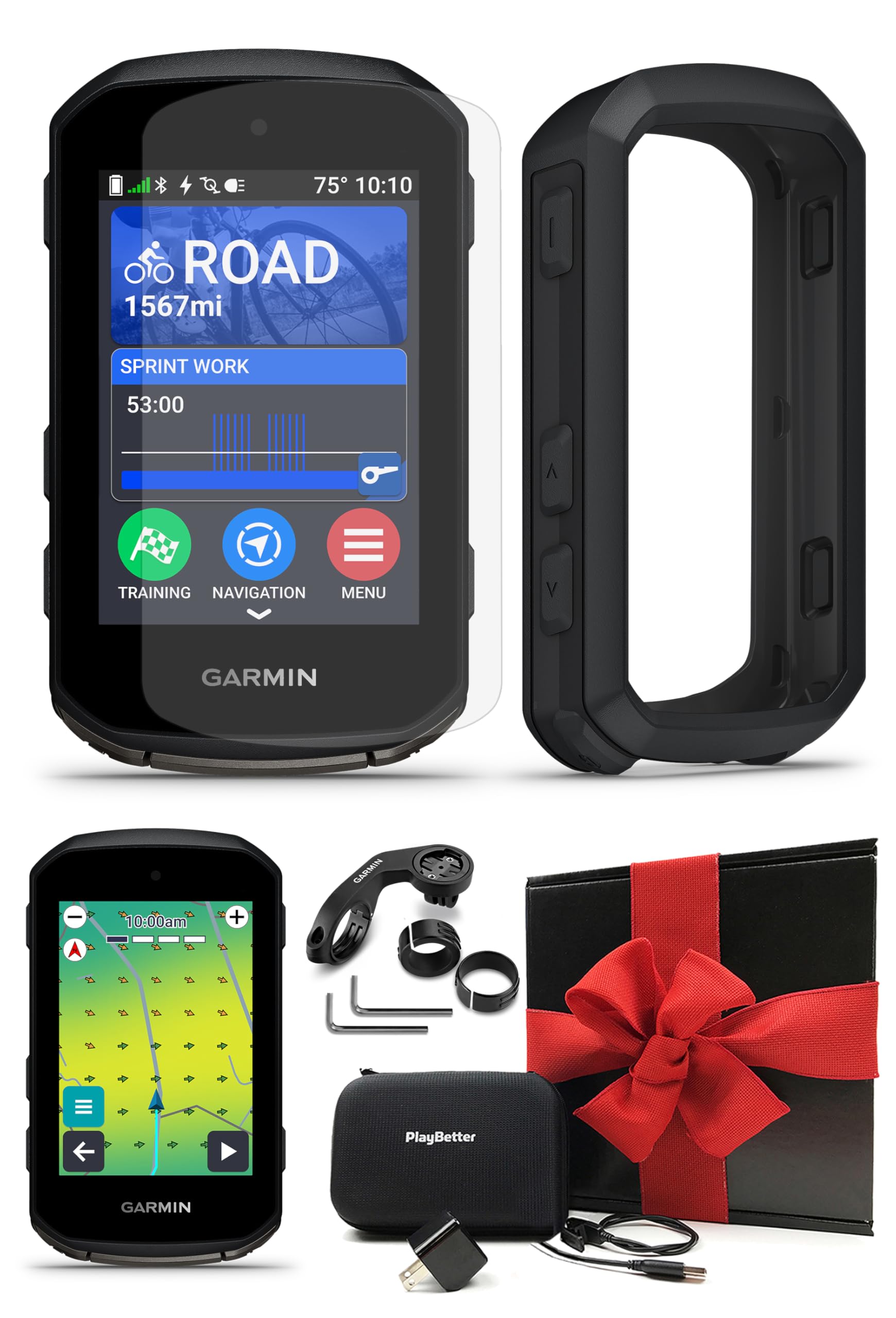 Garmin Edge 850 Compact GPS Cycling Computer Gift Box Bundle