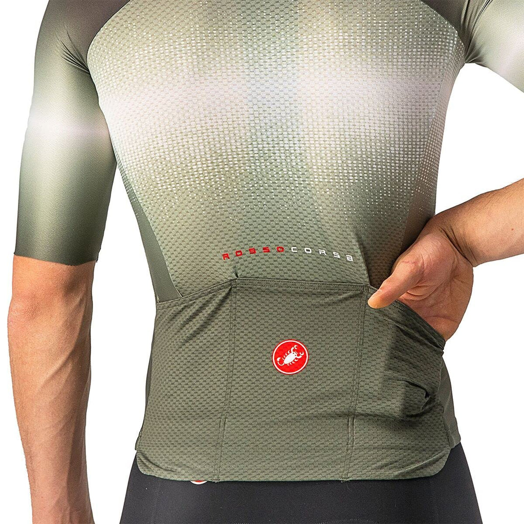 CASTELLI, Aero Race 6.0 Full-Zip Jersey - Men's, Military Green/Light Black, XXL