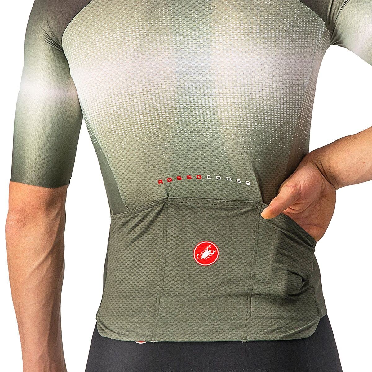CASTELLI, Aero Race 6.0 Full-Zip Jersey - Men's, Military Green/Light Black, XXL