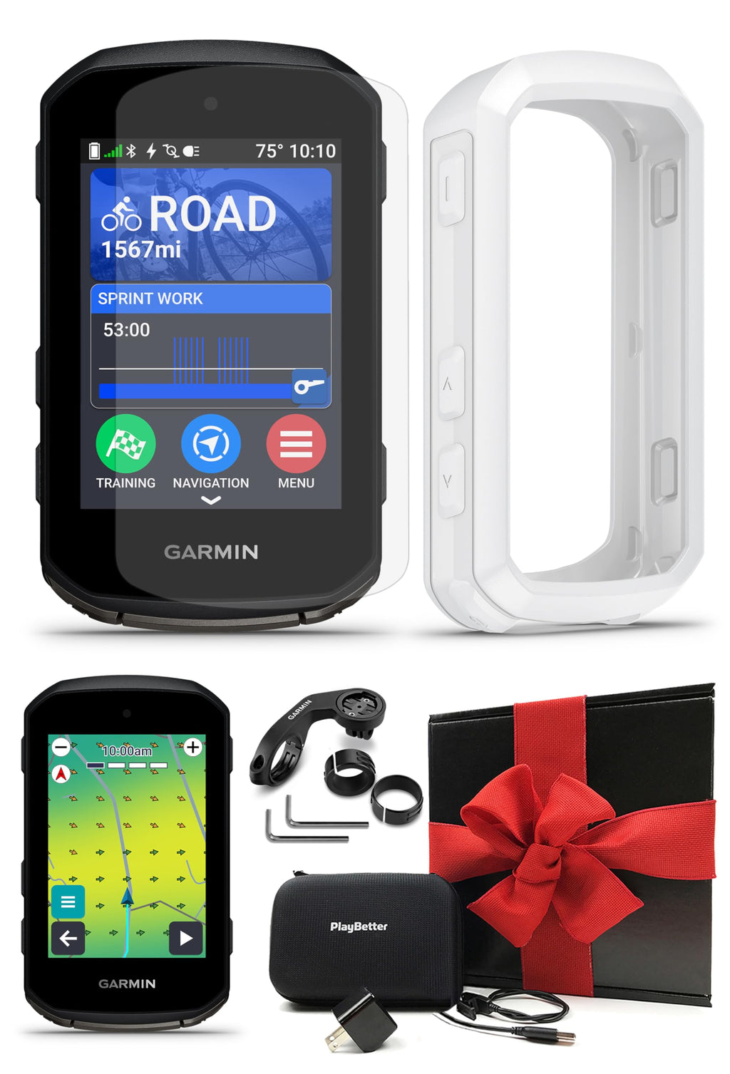 Garmin Edge 850 Compact GPS Cycling Computer Gift Box Bundle