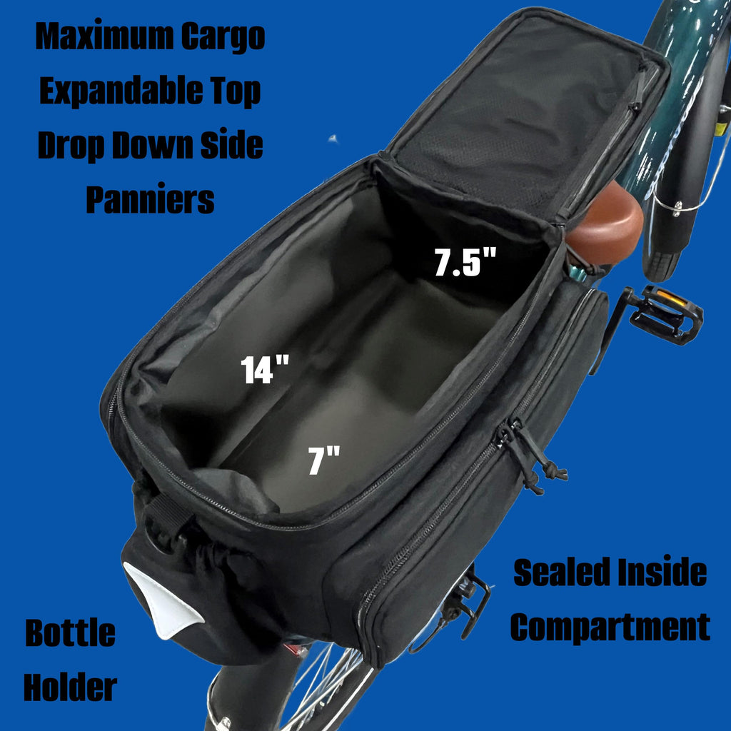 Expandable Waterproof Bike Rack Bag with Panniers