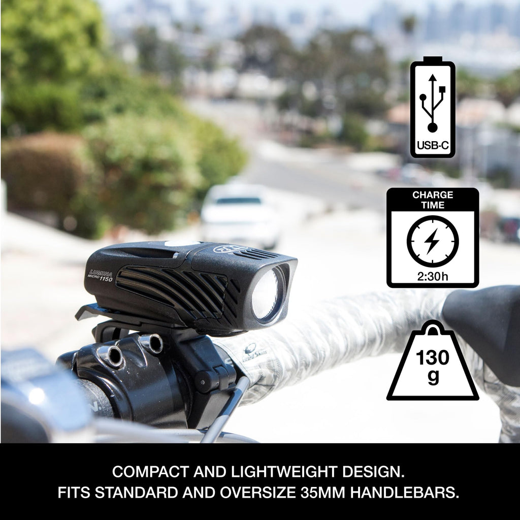 USB-C Rechargeable Bike Light Set – 1150 Front & 180 Rear Lumens