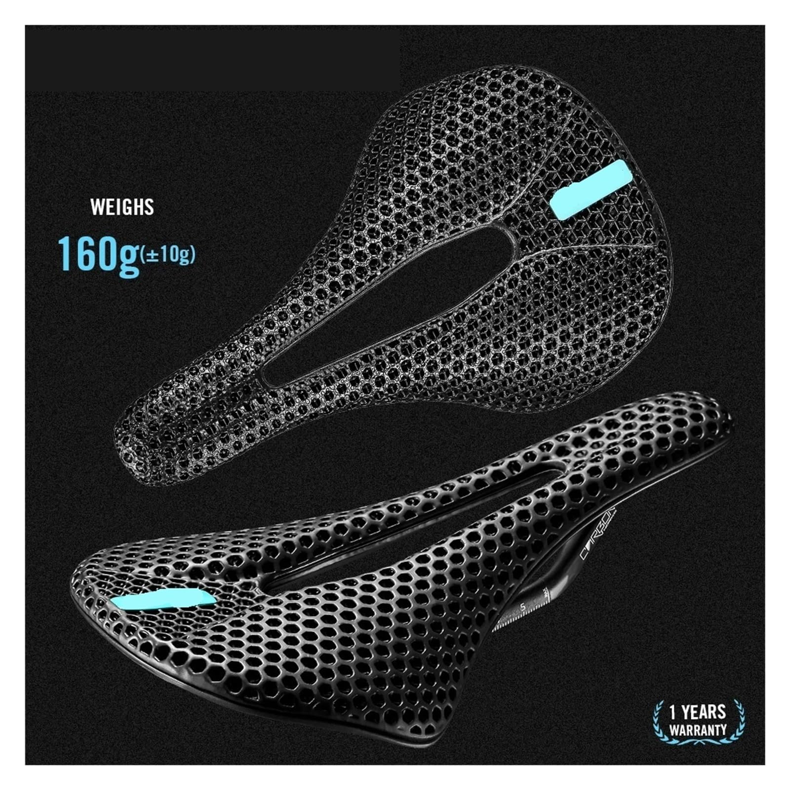 3D Printed Ultralight Carbon Bike Saddle 140mm/143mm
